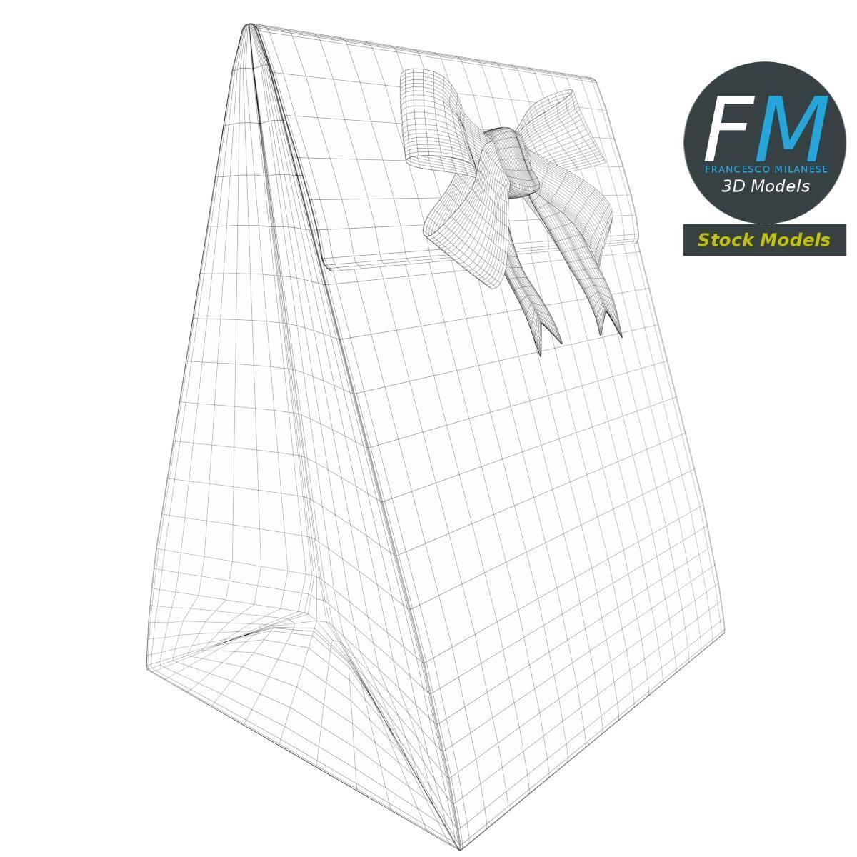 Small gift paper bag 3D model_7