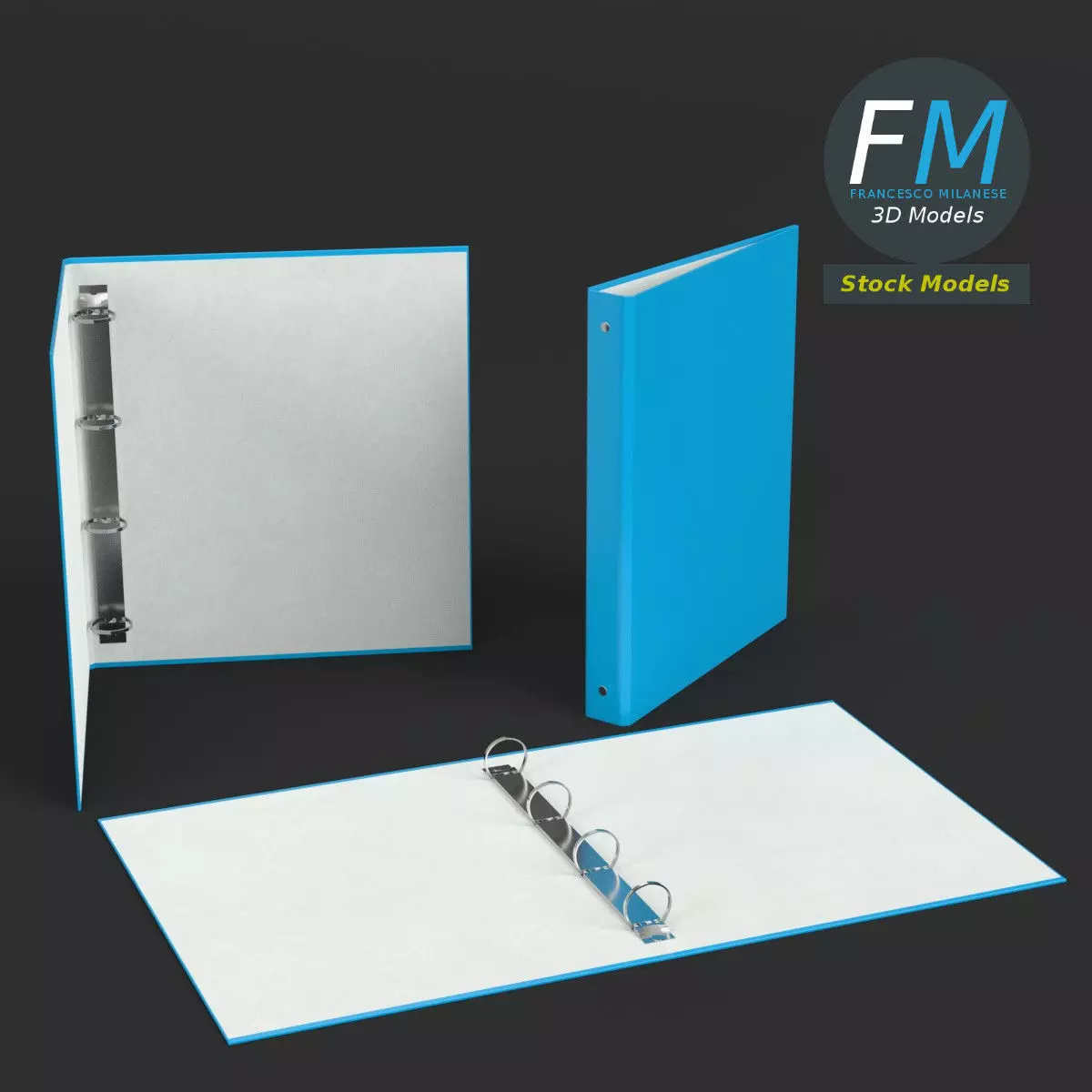 Ring binders 3D model_0