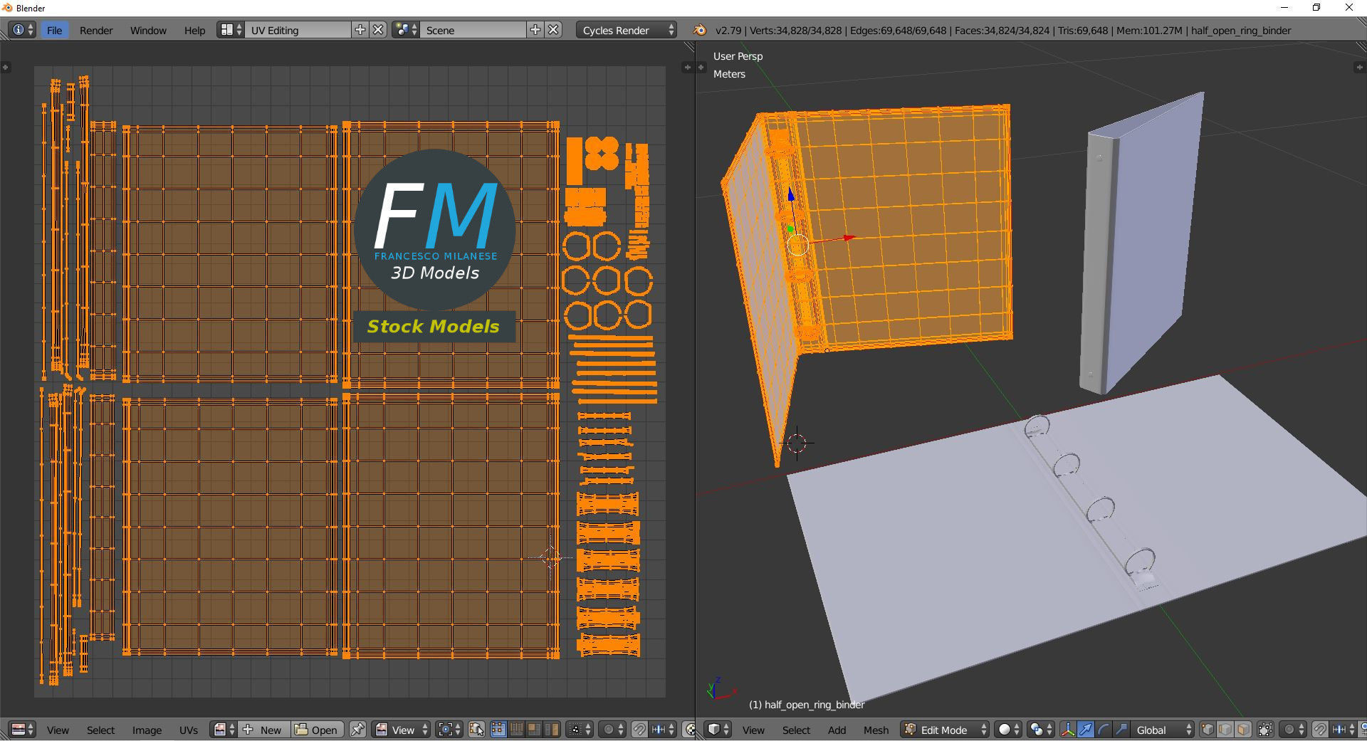 Ring binders 3D model_10