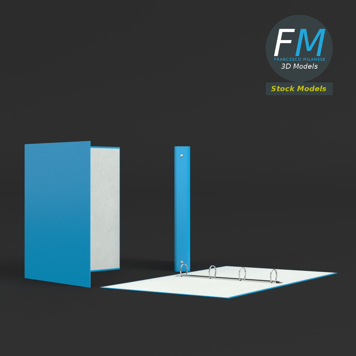 Ring binders 3D model_3