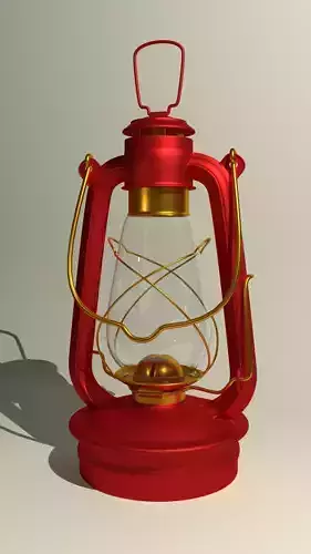 Kerosene lamp Realistic 3d model