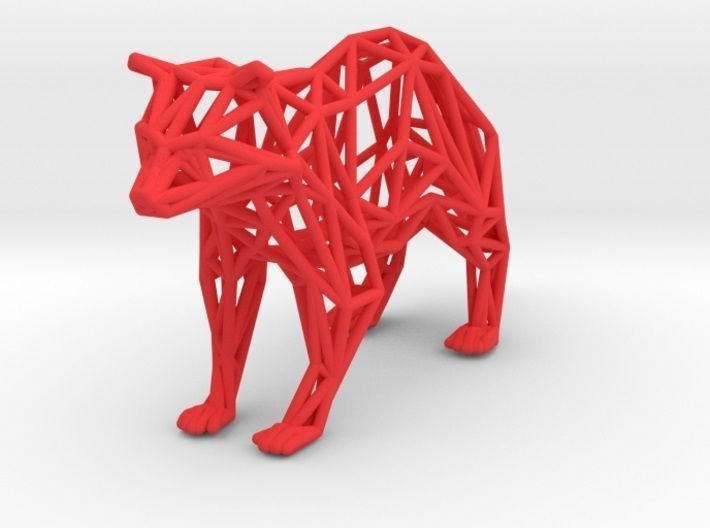 Racoon triangular sculpture 3D print model_59