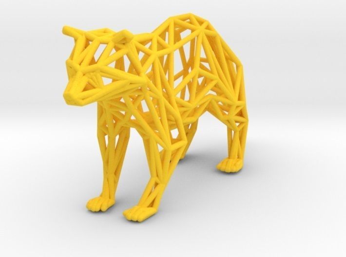 Racoon triangular sculpture 3D print model_61