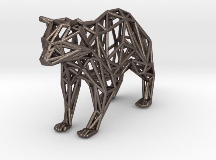 Racoon triangular sculpture 3D print model_49
