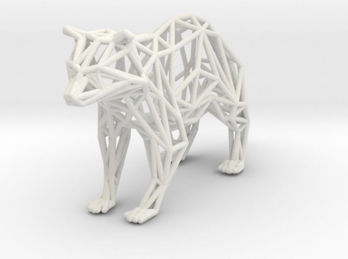 Racoon triangular sculpture 3D print model_48