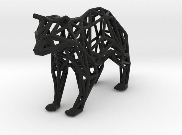 Racoon triangular sculpture 3D print model_57