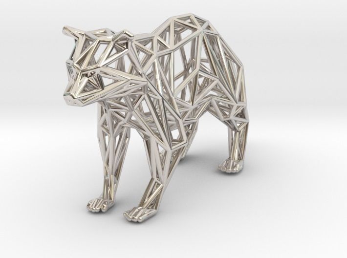 Racoon triangular sculpture 3D print model_52