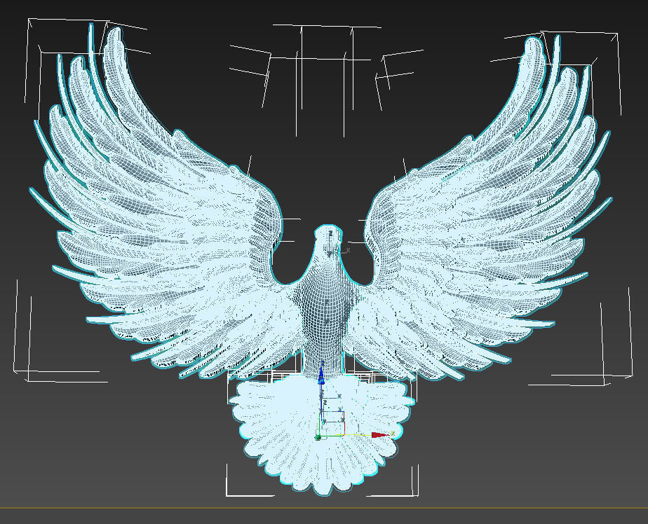  Flight of bird 3D print model_5