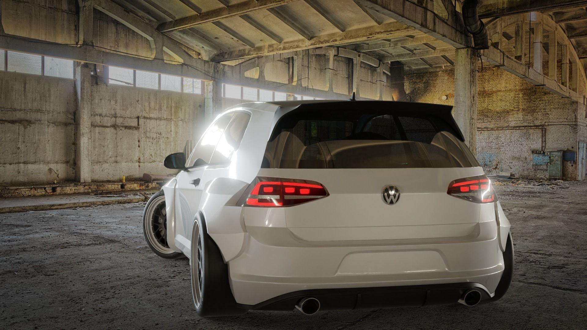 VW Golf 2014 Rocket Bunny Kit 3D model_2