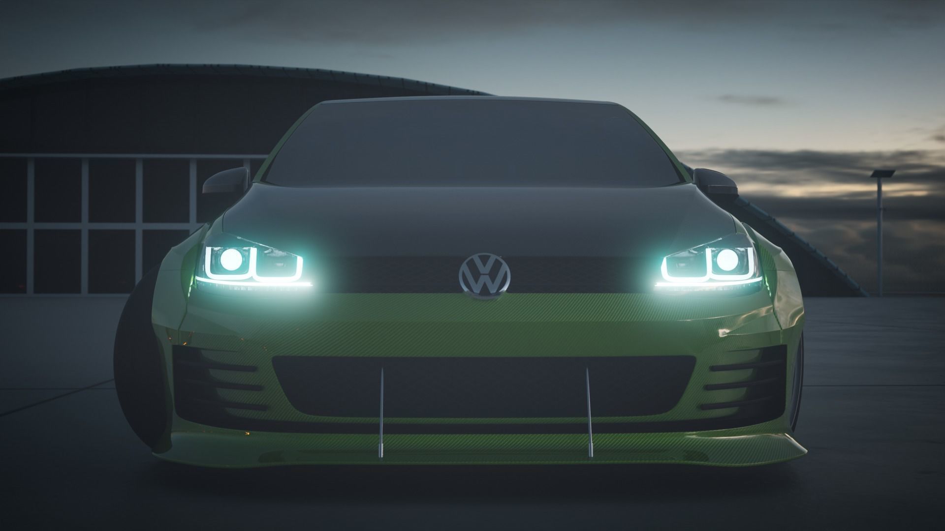 VW Golf 2014 Rocket Bunny Kit 3D model_4