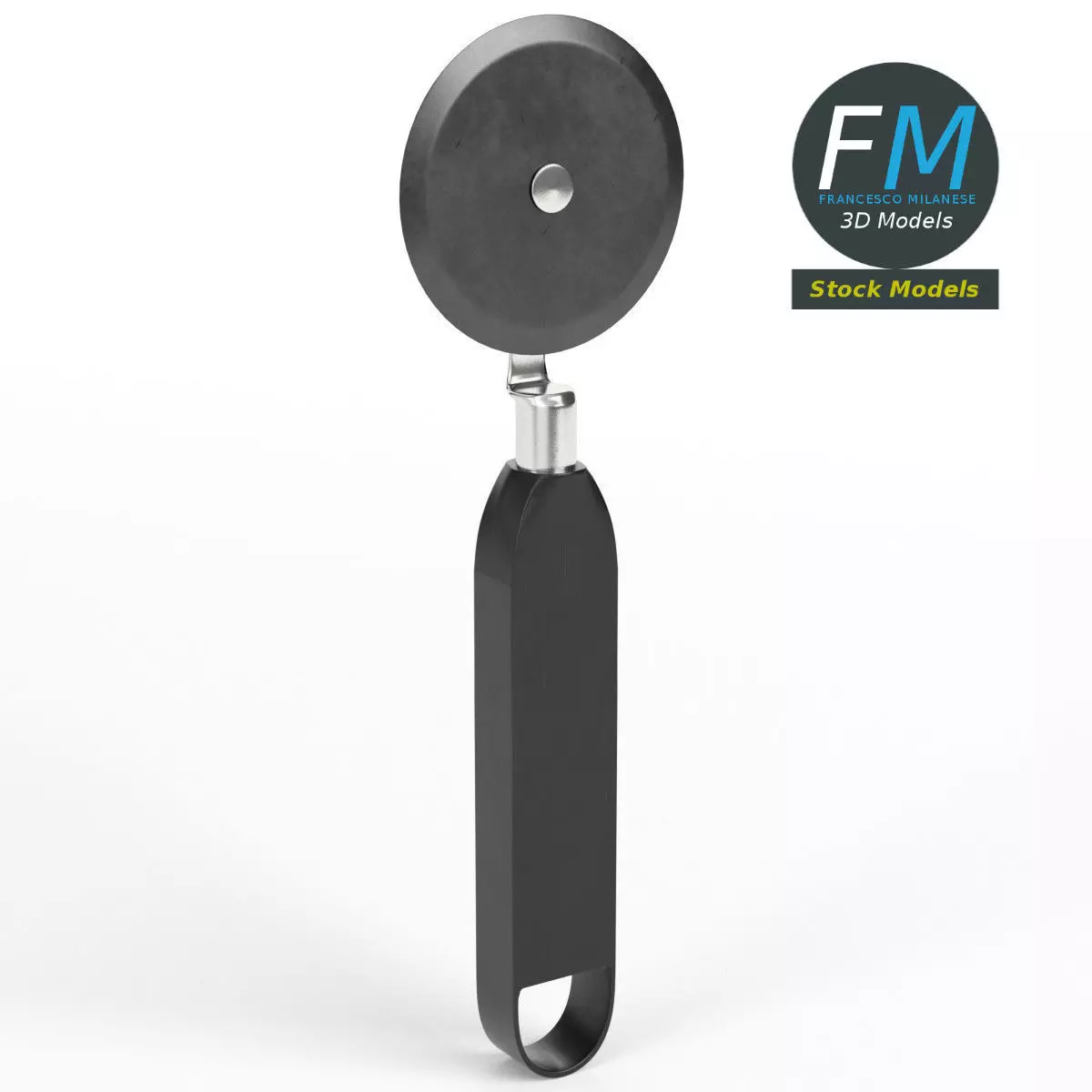 Pizza cutter 3D model_0