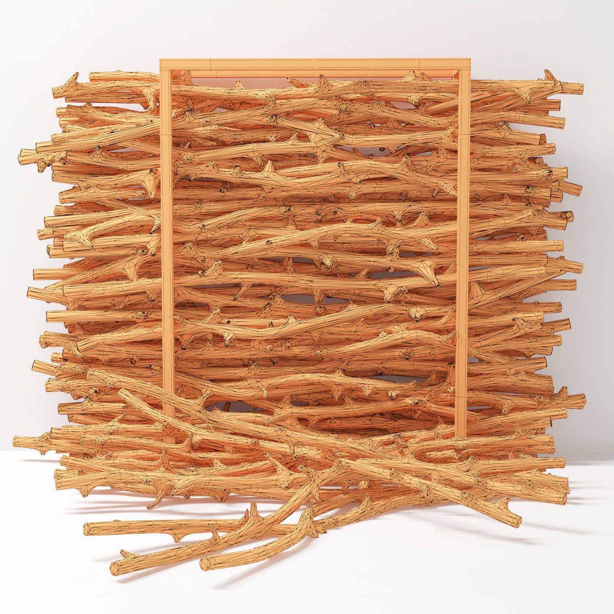 Firewood branch old 3D model_3