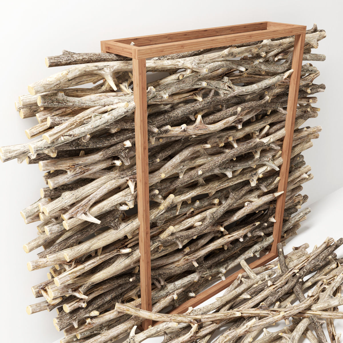 Firewood branch old 3D model_2