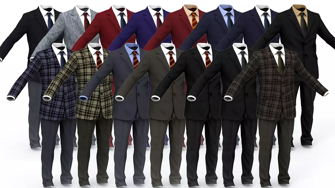 Business Suit Man Low-poly 3D model