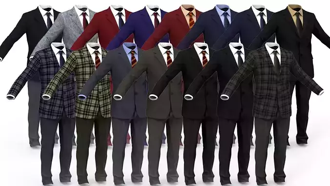 Business Suit Man Low-poly 3D model