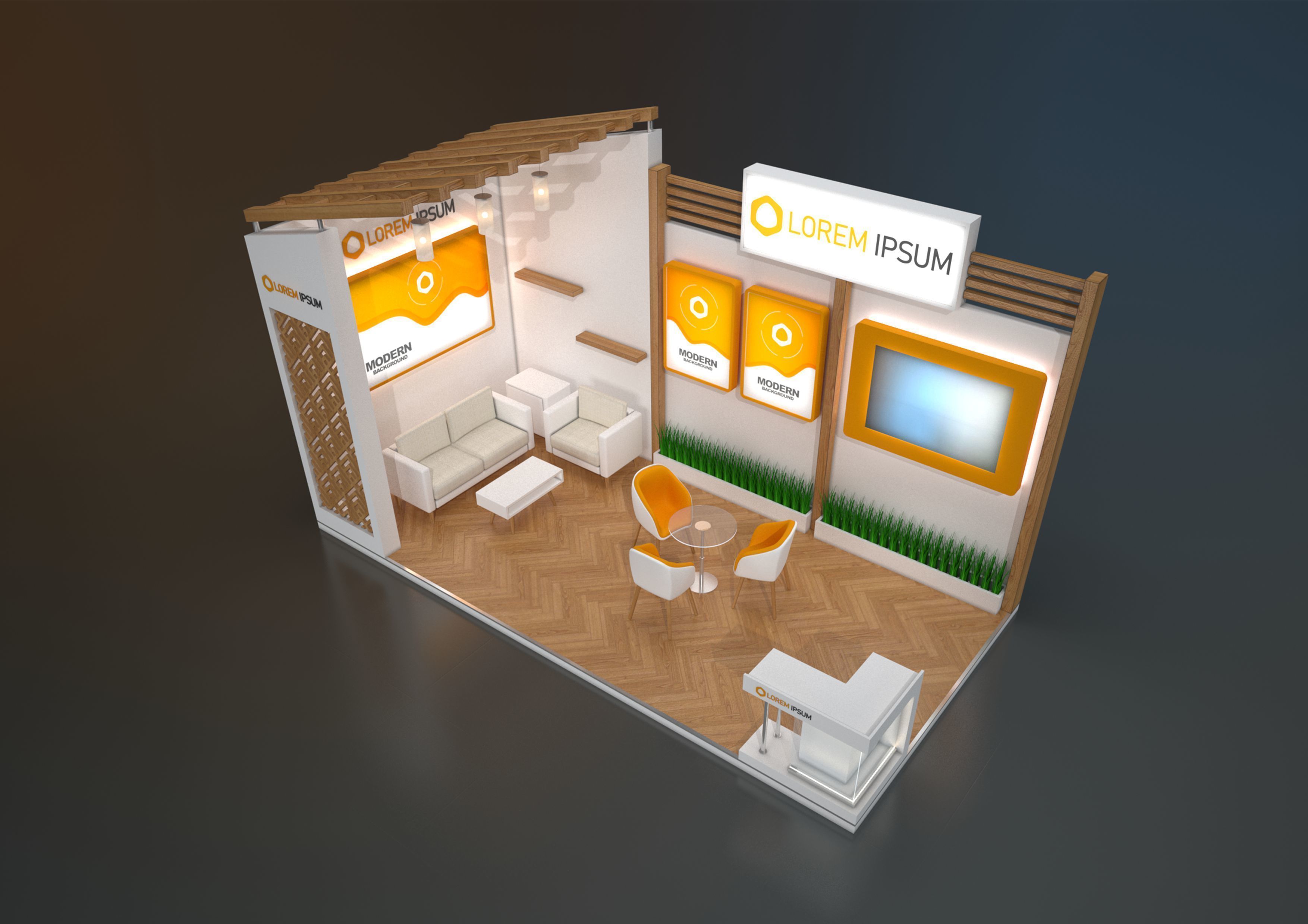 EXHIBITION STAND MPM 18 sqm 3D model_2