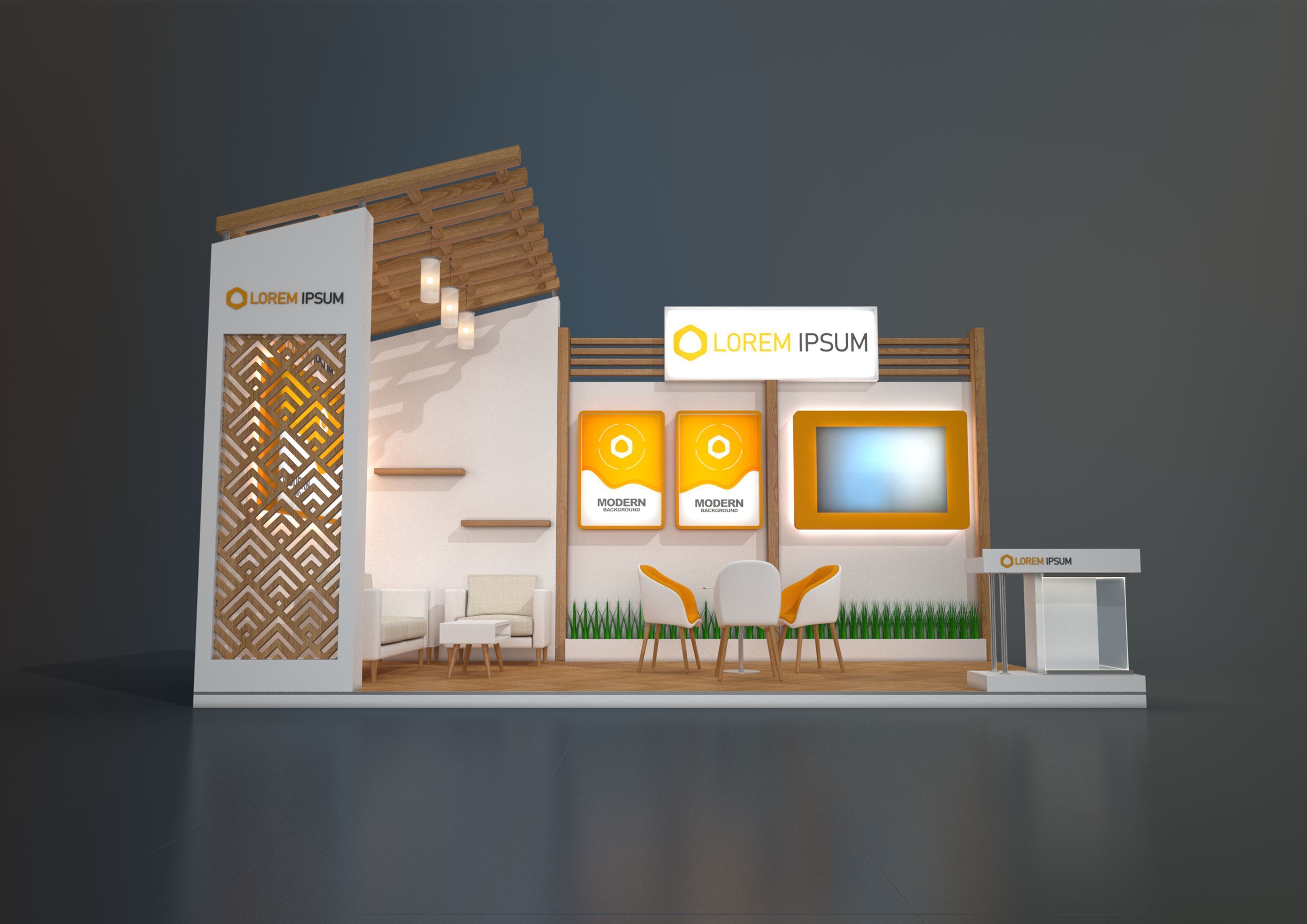 EXHIBITION STAND MPM 18 sqm 3D model_1