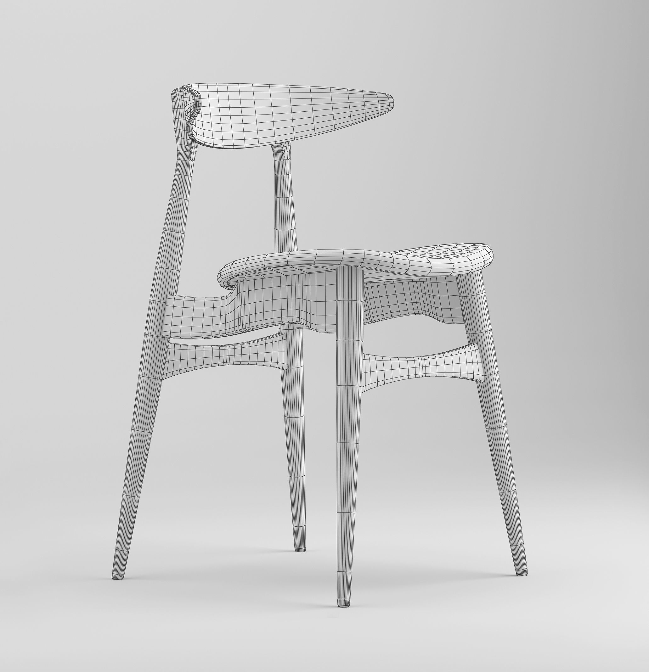 CH33 Chair 3D model_4