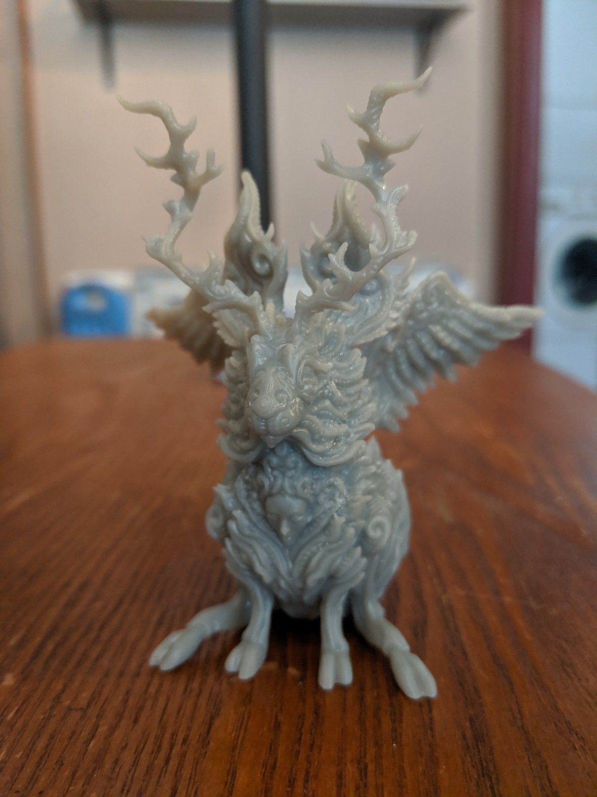 wolpertinger figurine of dragon with wings 3D print model_1