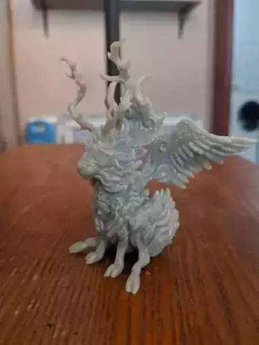 wolpertinger figurine of dragon with wings 3D print model
