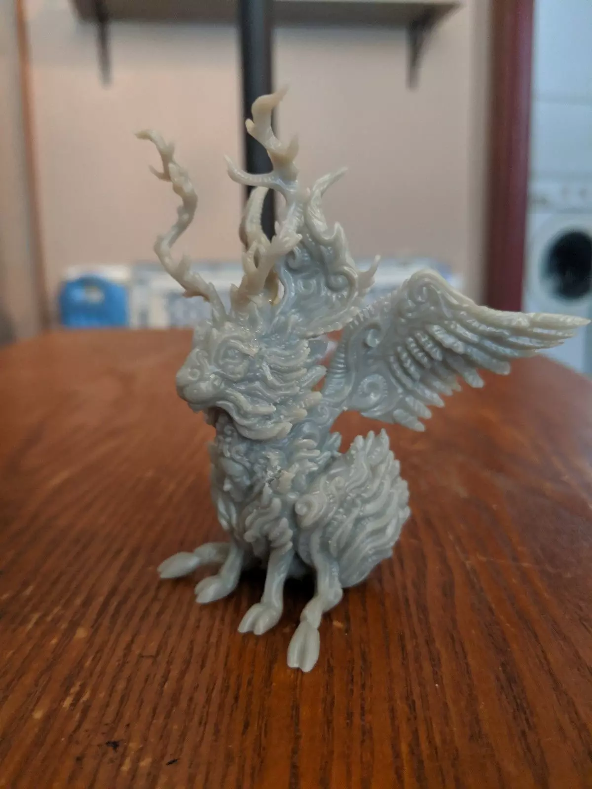 wolpertinger figurine of dragon with wings 3D print model_0