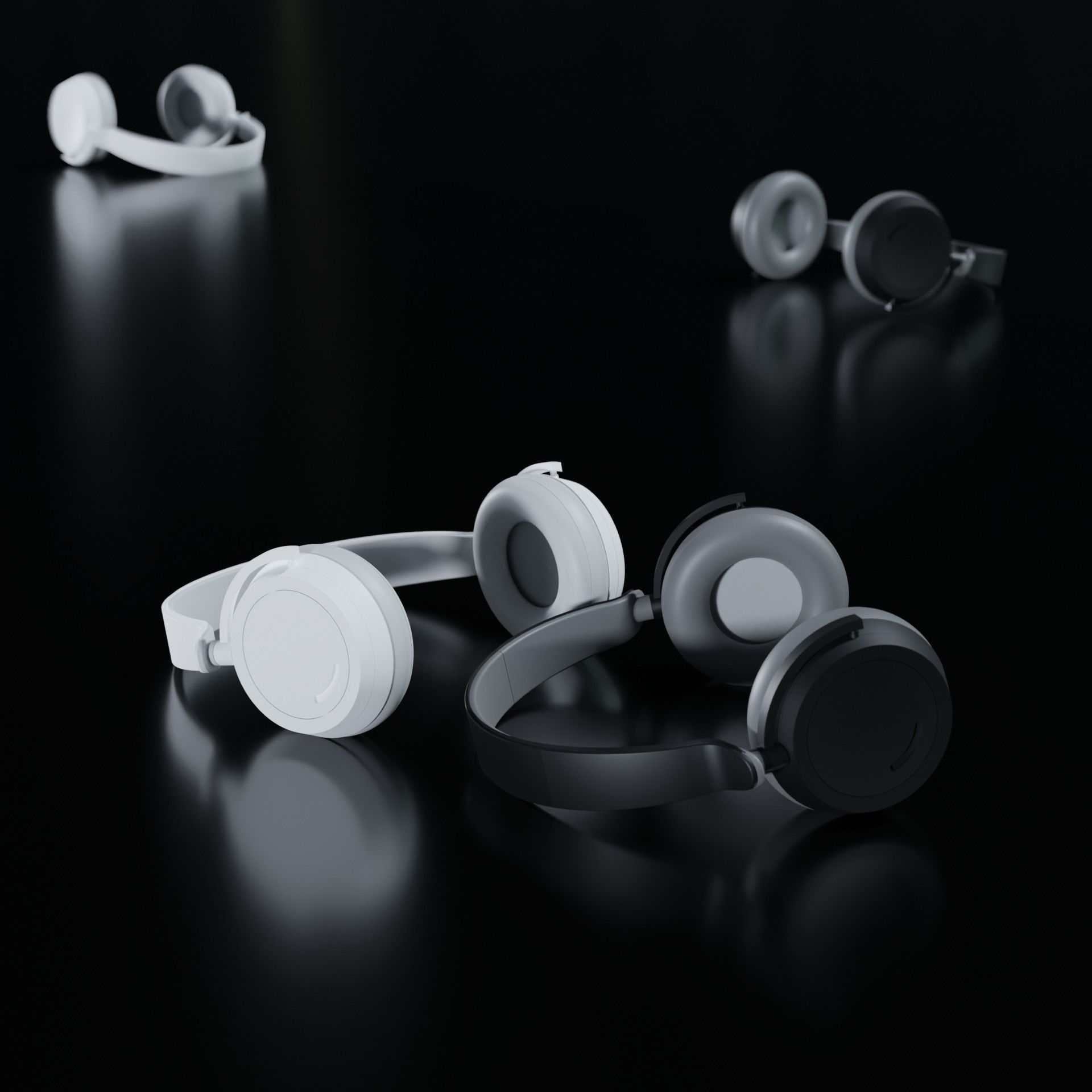 Surface Headphones - NoLogo 3D model_10