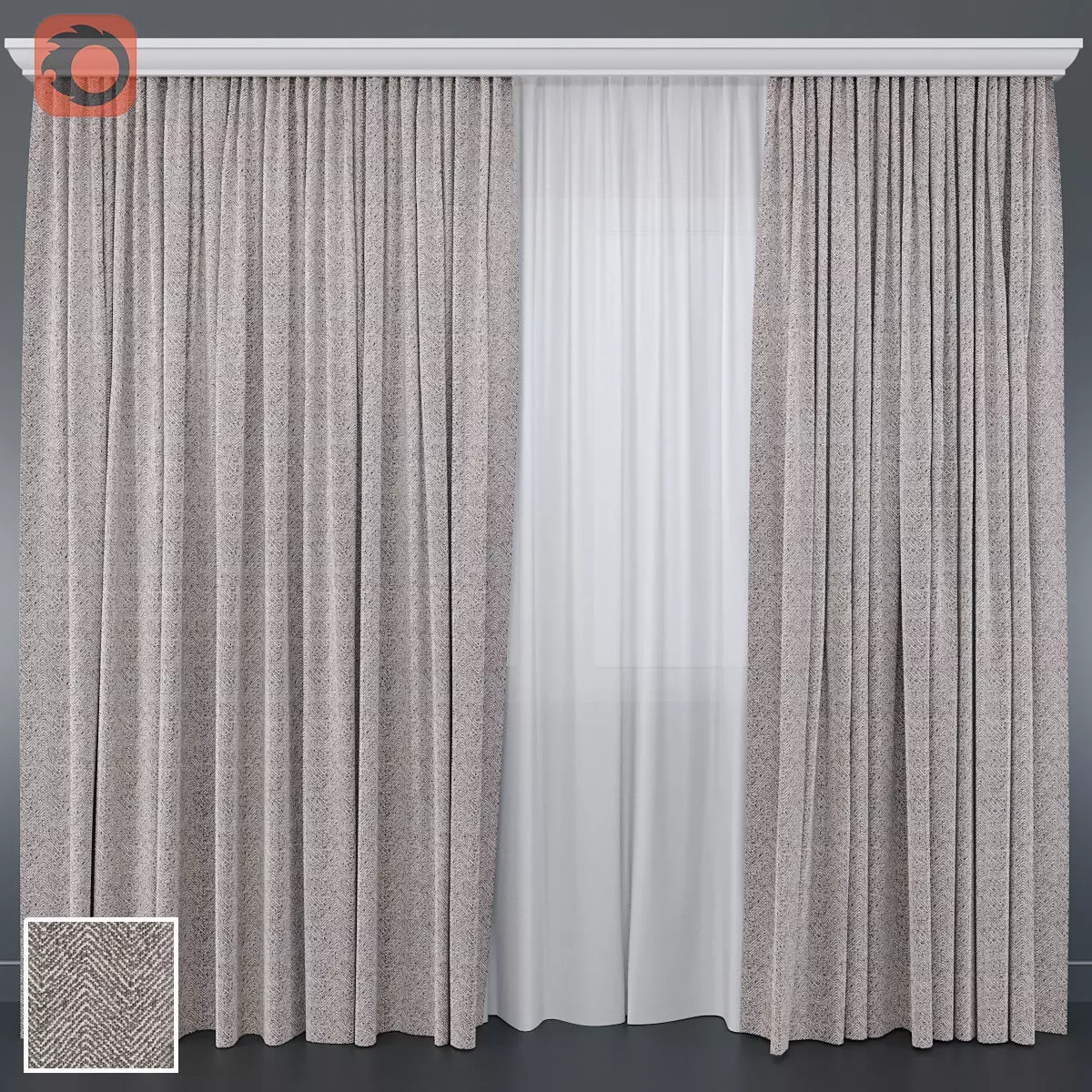 Curtain 18 3D model_0