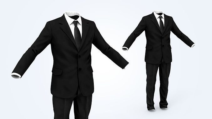 Business Suit Man Low-poly 3D model