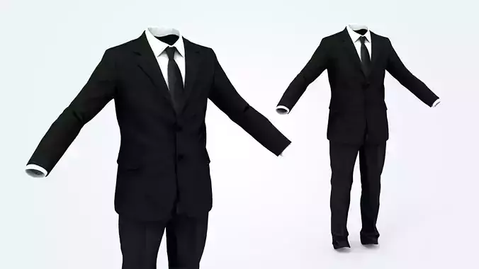 Business Suit Man Low-poly 3D model