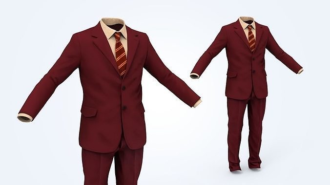 Business Suit Man Low-poly 3D model