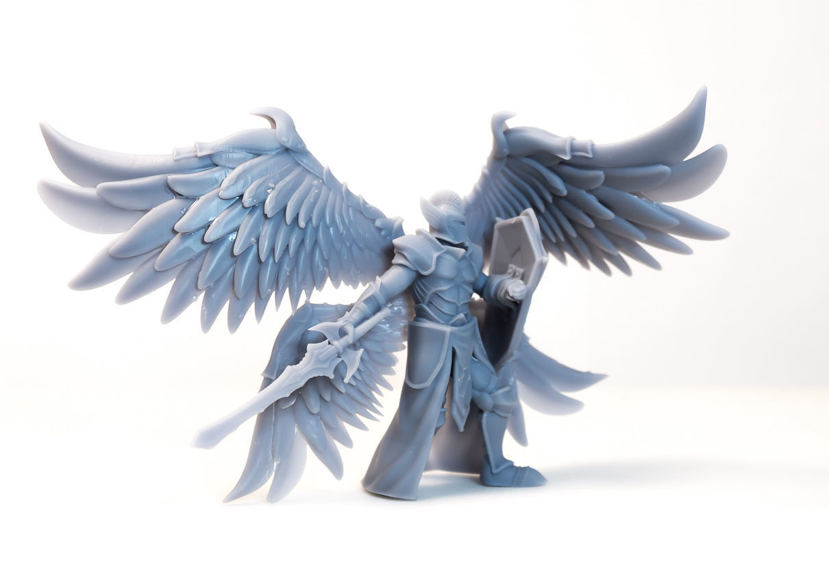 Angelic Knight - 3D printable character - 2 Poses 3D print model_2