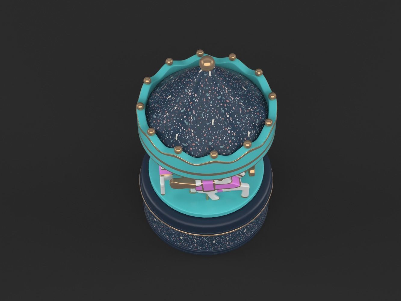 Carousel Music Box 3D model_3