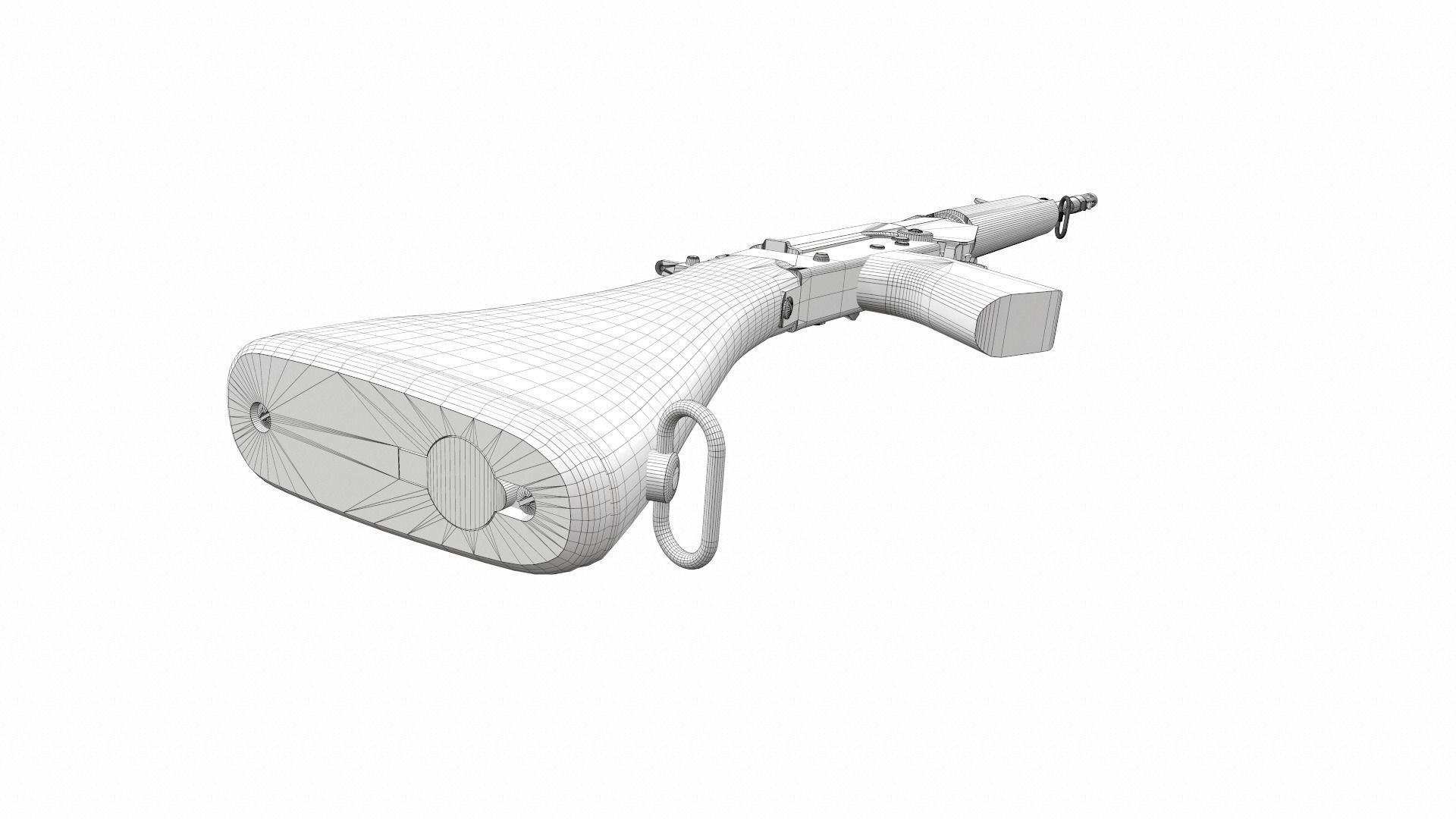 Assault rifle L1A1 Fn Fal 3D model_14
