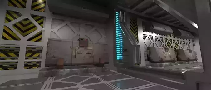 Spaceship indoor 3D model