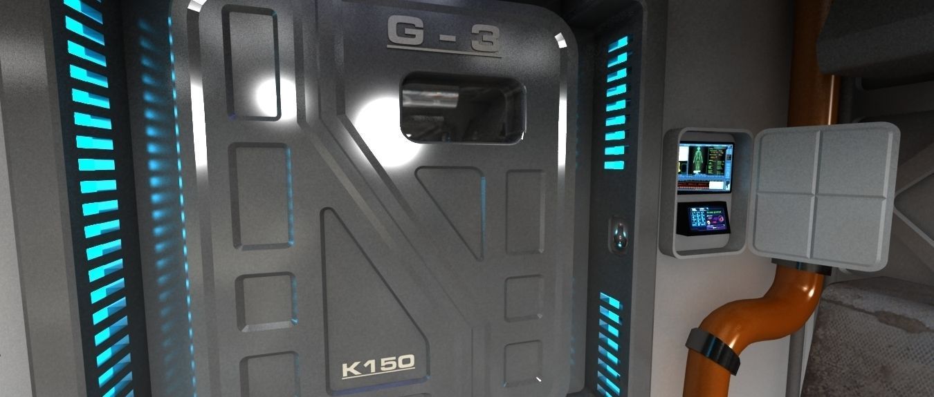 Spaceship indoor 3D model_7