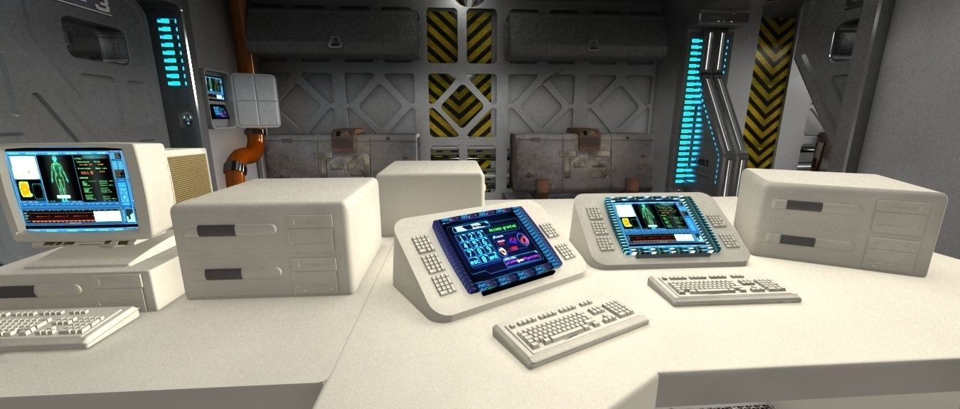 Spaceship indoor 3D model_6