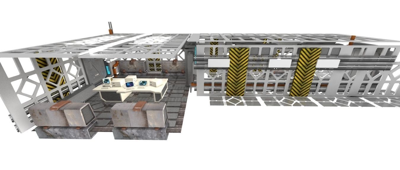 Spaceship indoor 3D model_3