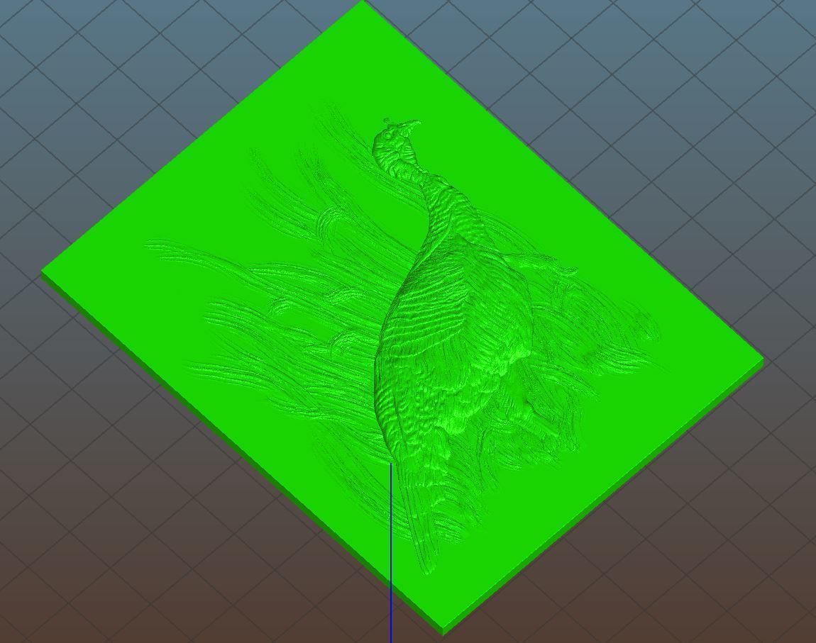 Wild Turkey - relief -2019 3D print model_4