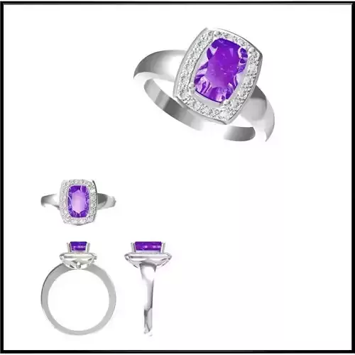 JCD Format Vintage style color stone rings types of jewelry