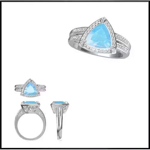 JCD Format Vintage style color stone rings jewelers file set