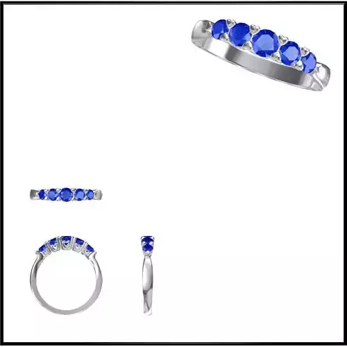 JCD Format Vintage style color stone rings