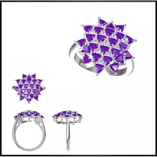 JCD Format Color stone rings sets jewelry cad programs