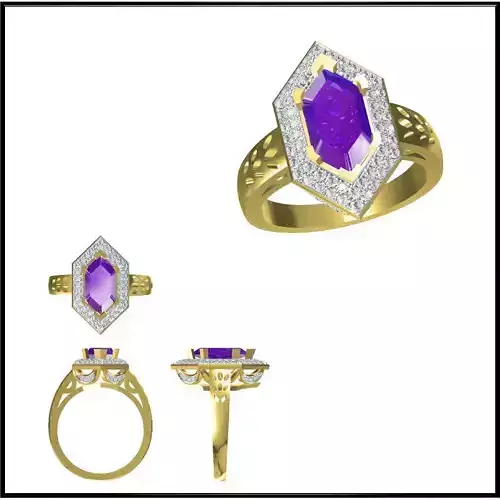 JCD Format Art deco color stone ring 3design price