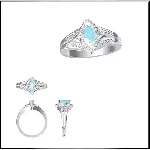 JCD Format Antique color stone rings cad Diamond jewellery