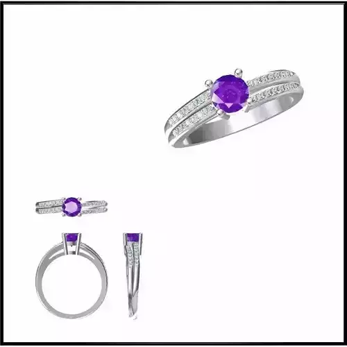 JCD Format Affordable color stone rings jewelry design