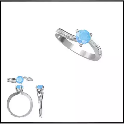 JCD Format Affordable color stone rings jewelry cad cam masters