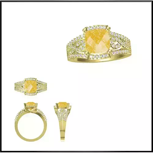 JCD Format Affordable color stone rings jewelry cad