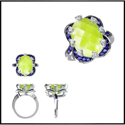 JCD Format Affordable color stone rings jewelers file set