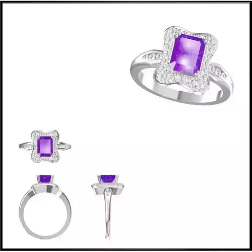 JCD Format Affordable color stone rings jewelcad