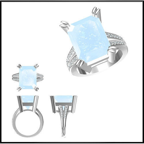 JCD Format Affordable color stone rings for sale 3D print model